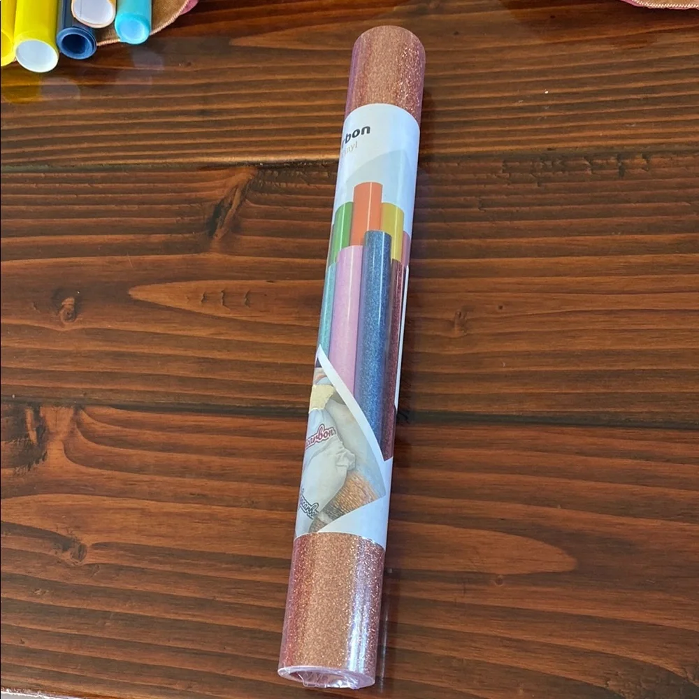 NIP Glitter orange HTV Heat transfer vinyl